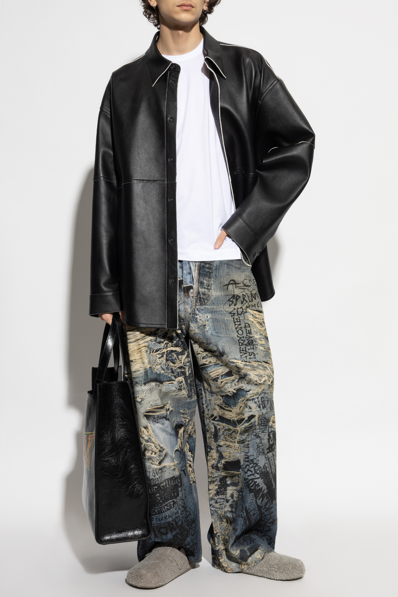White T-shirt with asymmetric hem Comme des Garçons Shirt